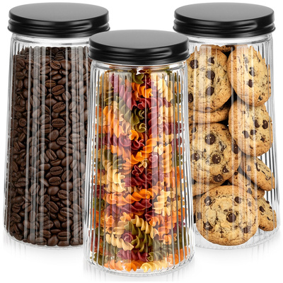 Dry Food Storage Containers Glass with Lid 1.4 l 3 pcs
