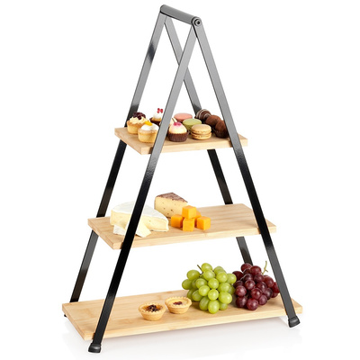 Patera bambusowa 3-piętrowa 53 cm