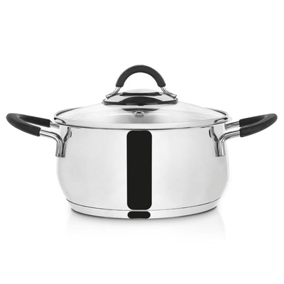 Pot Steel with Glass Lid DALIE 16 cm, 1.8 l