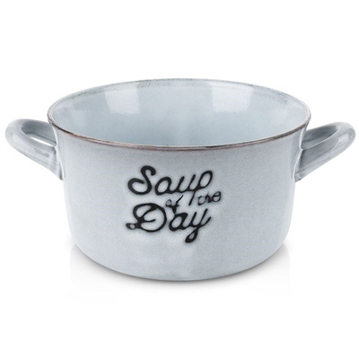 Soup Bowl Ceramic Blue 600 ml