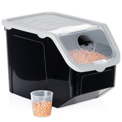 Vegetable Storage Container with Lid Black 12 l