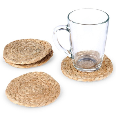 Cup Coasters Natural 10 cm 4 pcs