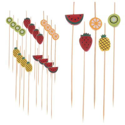 Cocktail Sticks Bamboo Fruits 12 cm 20 pcs