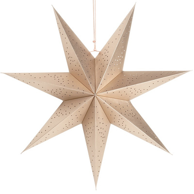 Decorative Star Paper Slotted Gold 60 cm