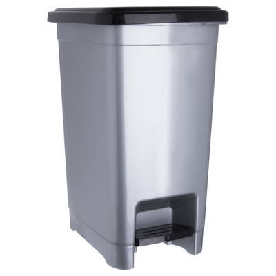 Kosz na śmieci plastikowy z pedałem wąski 15 l