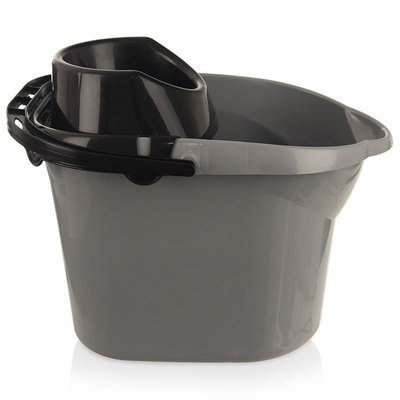 Mop Bucket with Squeezer GREY 12 l