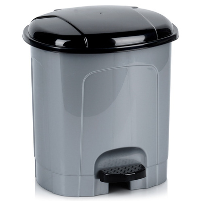 Bin with Pedal Plastic Gray 5.5 l