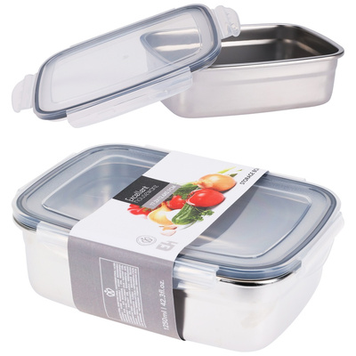 Food Container Steel with Lid and Gasket 1.25 l