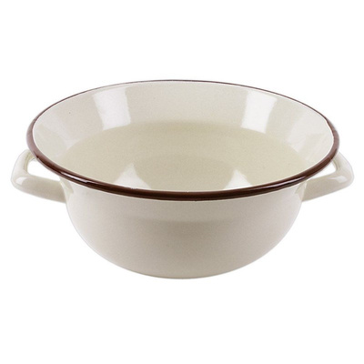 Kitchen Bowl Enamel Beige BROWN 26 cm, 2.5 l