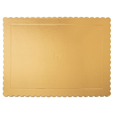 Podkład pod tort, ciasto złoty prostokątny 40x30 cm