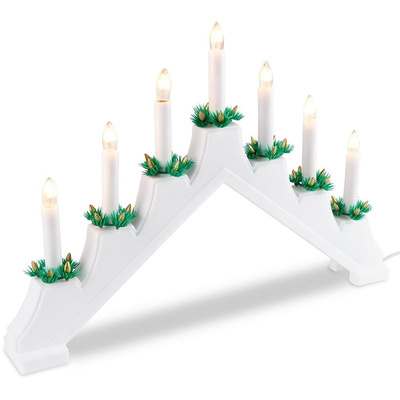 Candle Bridge for 7 Candles White 41.5x29 cm