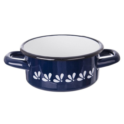 Pot Enamel Blue MODROBILA 12 cm, 600 ml