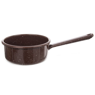 Saucepan Enamel Brown BROWN 14 cm, 900 ml