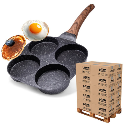 Patelnia do jajek granitowa 4 otwory BLACK&WOOD 19x19 cm (paleta 600 szt.)