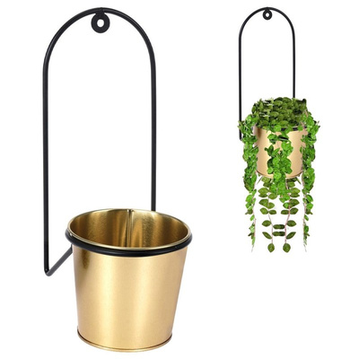 Hanging Planter Metal Gold 12,5x28,5 cm