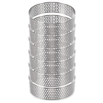 Forma do tartaletek stalowa rant perforowany 7 cm 6 szt.
