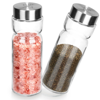 Salt and Pepper Shakers Glass 170 ml 2 pcs