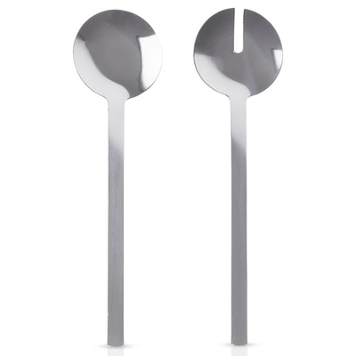 Salad Servers Steel Silver 2 pcs