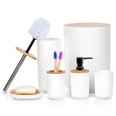 White bathroom set 6 pcs