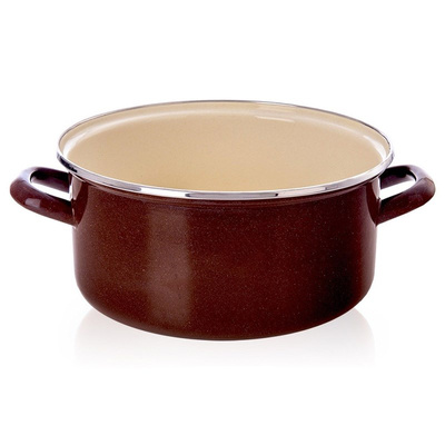 Enamel Pot BROWN 26 cm, 5 l