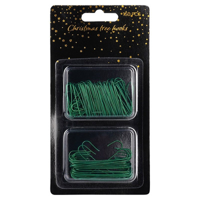 Christmas Ornament Hooks Green 3.5/6 cm 150 pcs