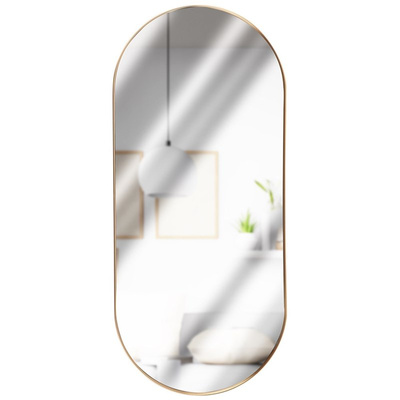 Wall Mirror Golden Oval 72x32 cm