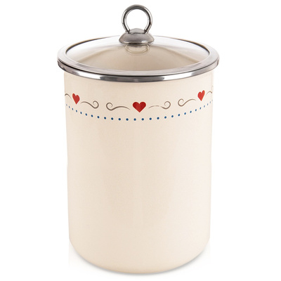 Food Container Enamel with Glass Lid TONCA 1.9 l