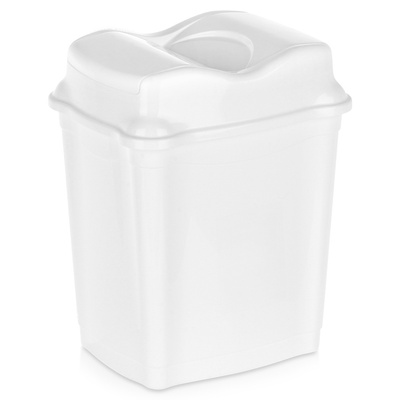 Kosz na śmieci plastikowy biały 9 l