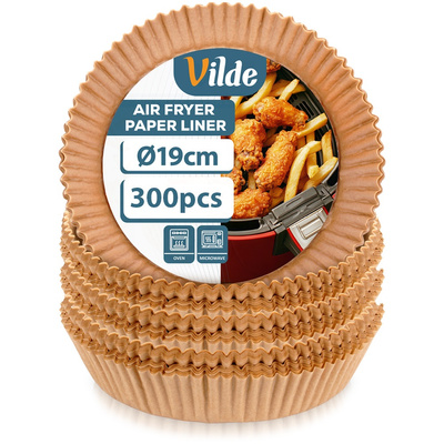 Wkład do frytkownicy beztłuszczowej Air Fryer papierowy okrągły 19 cm 300 szt.