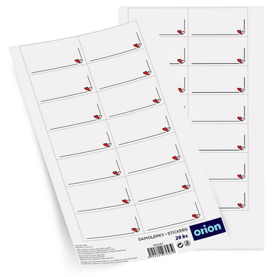 Etykiety samoprzylepne na słoiki SERCE 28 szt.