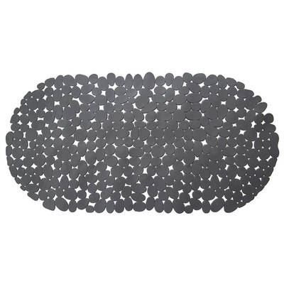 Non-Slip Bath Mat Gray 68x34 cm