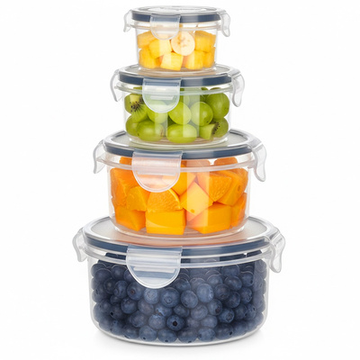 Food Containers with Lid and Gasket 4 pcs