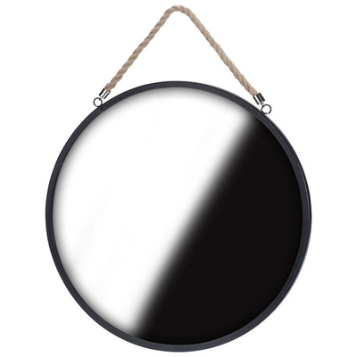 Wall Mirror Black Round 41 cm