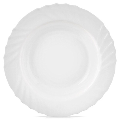 Soup Bowl Glass White LUNA 22.5 cm, 350 ml