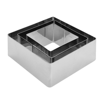 Cooking Ring Steel Square 3 pcs