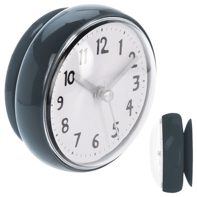 Bathroom Clock with Suction Cup Wall Waterproof Navy Blue 7.5 cm