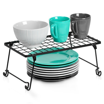 Kitchen Shelf Metal Black 36x22x15 cm