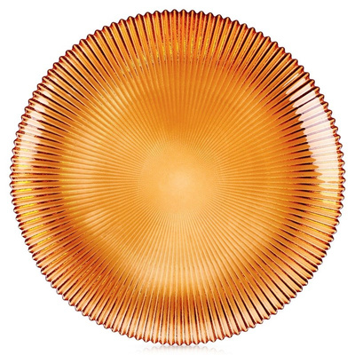 Dessert Plate Glass Amber 21 cm