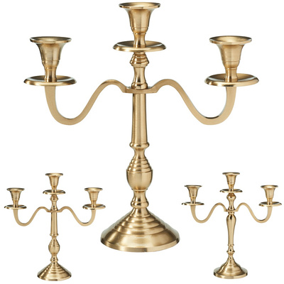 Candelabra Golden 3-Armed 30 cm
