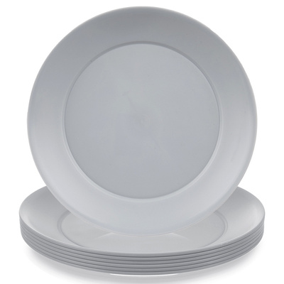 Talerze deserowe plastikowe szare SANDY 20,5 cm 6 szt.