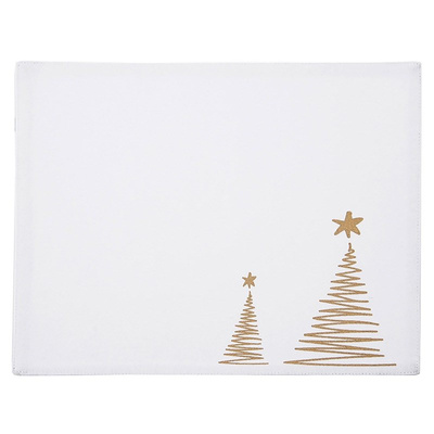 Placemat Cotton Christmas White CHRISTMAS TREE 33.5x26 cm