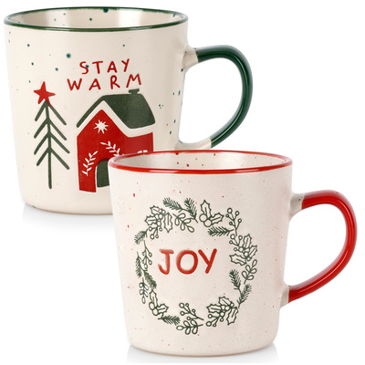 Mugs Ceramic Christmas 350 ml 2 pcs