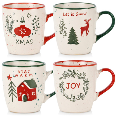 Mugs Ceramic Christmas 180 ml 4 pcs