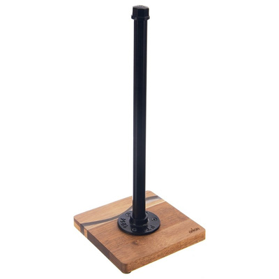 Paper Towel Holder Metal Wooden Black RIVER 35 cm