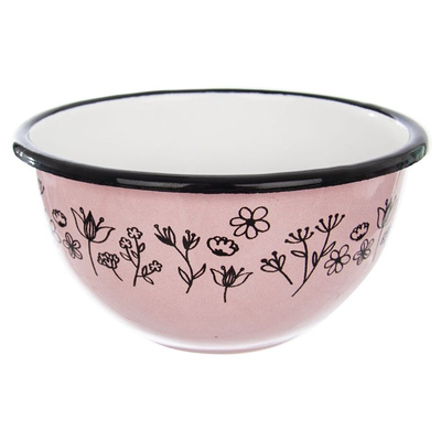 Bowl Enamel Pink LOUKA 12 cm, 500 ml