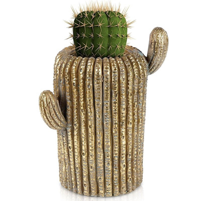 Plant Pot Gold Cactus 34,5 cm