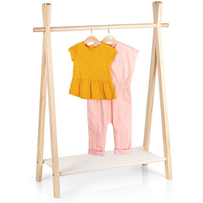 Clothes Rail Wooden 80.5x30x100 cm