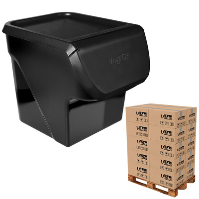 Vegetable Storage Container with Lid Black 13 l (pallet of 216 pcs)