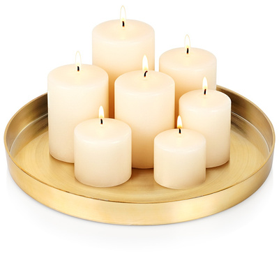 Podstawka pod kompozycje dekoracyjne świece złota 32 cm