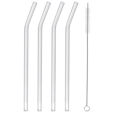 Drinking Straws Glass with Brush 20 cm 5 pcs